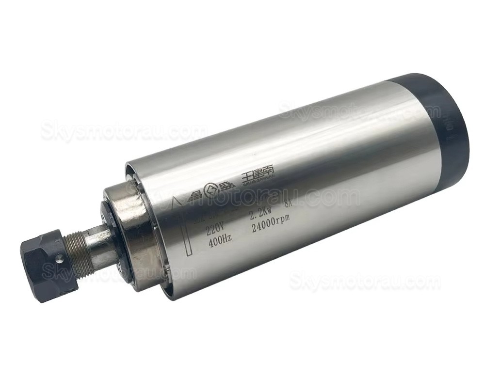 2.2kW Air Cooled CNC Spindle Motor GDZ-80F-2.2B ER20 Collet 220V/380V 5A 24000RPM 400Hz